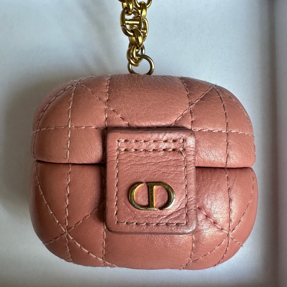 Dior Pink Caro Cannage Airpods Case